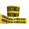 เทปเตือนอันตราย เทปกั้นแนว ระวังสายไฟฟ้าใต้ดิน / Warning Tape , underground tape , warning underground tape (สีเหลือง)