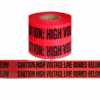 เทปเตือนอันตราย เทปกั้นแนว ระวังสายไฟฟ้าแรงสูงใต้ดิน (High Voltage) / Warning Tape , underground tape , warning underground tape (สีแดง)