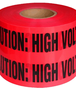 เทปเตือนอันตราย เทปกั้นแนว ระวังสายไฟฟ้าแรงสูงใต้ดิน (High Voltage) / Warning Tape , underground tape , warning underground tape (สีแดง)