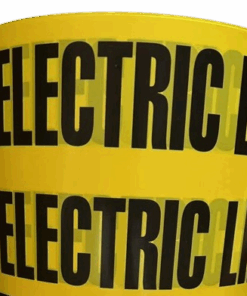 เทปเตือนอันตราย เทปกั้นแนว ระวังสายไฟฟ้าใต้ดิน / Warning Tape , underground tape , warning underground tape (สีเหลือง)